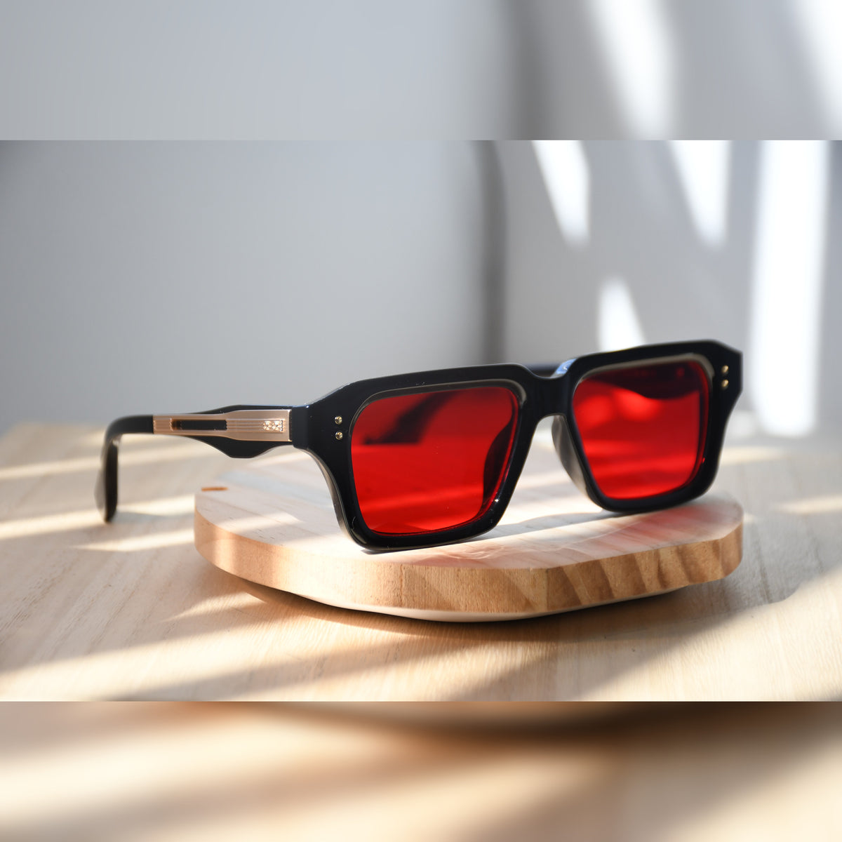 Amsterdam Square Sonnenbrille — Schwarz & Gelb