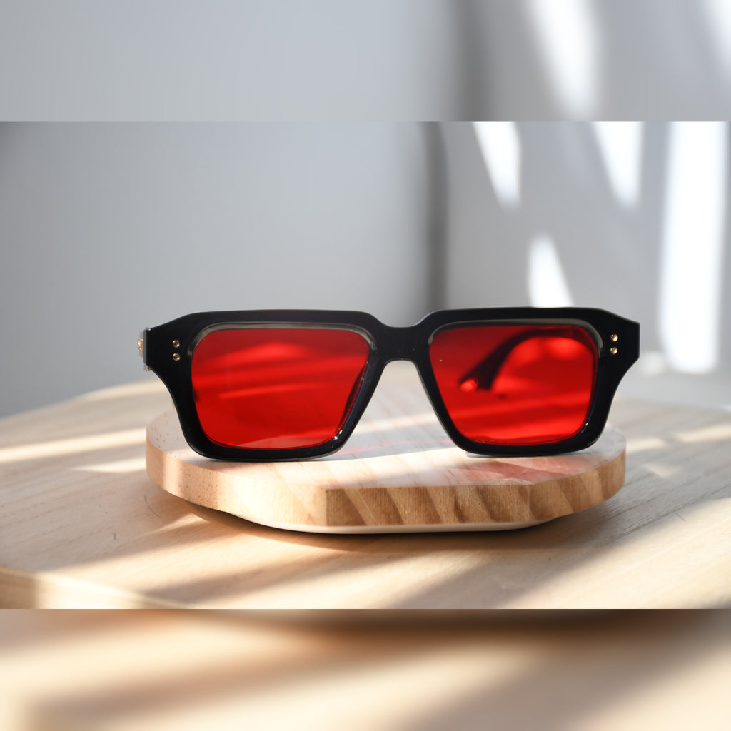 Amsterdam Square Sonnenbrille — Schwarz & Gelb