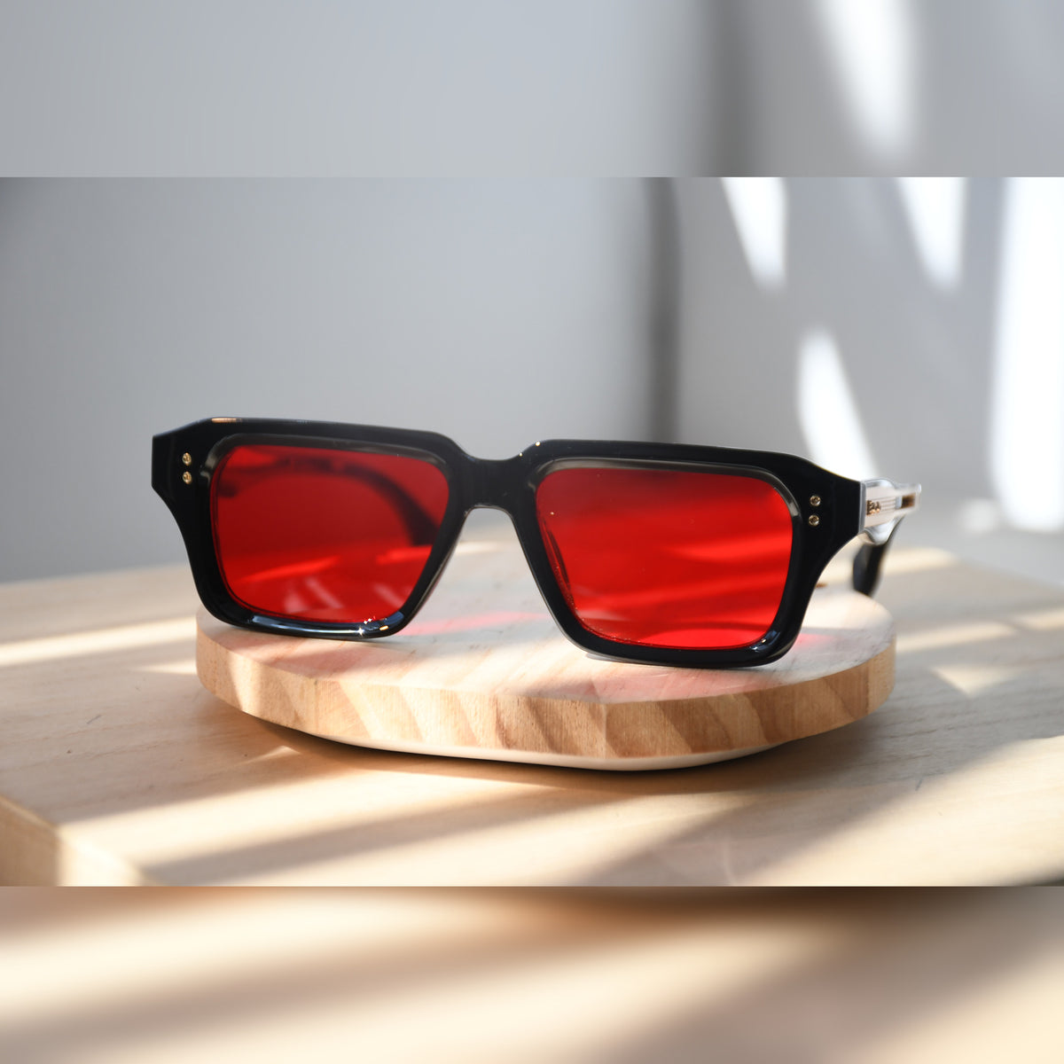Amsterdam Square Sonnenbrille — Schwarz & Gelb