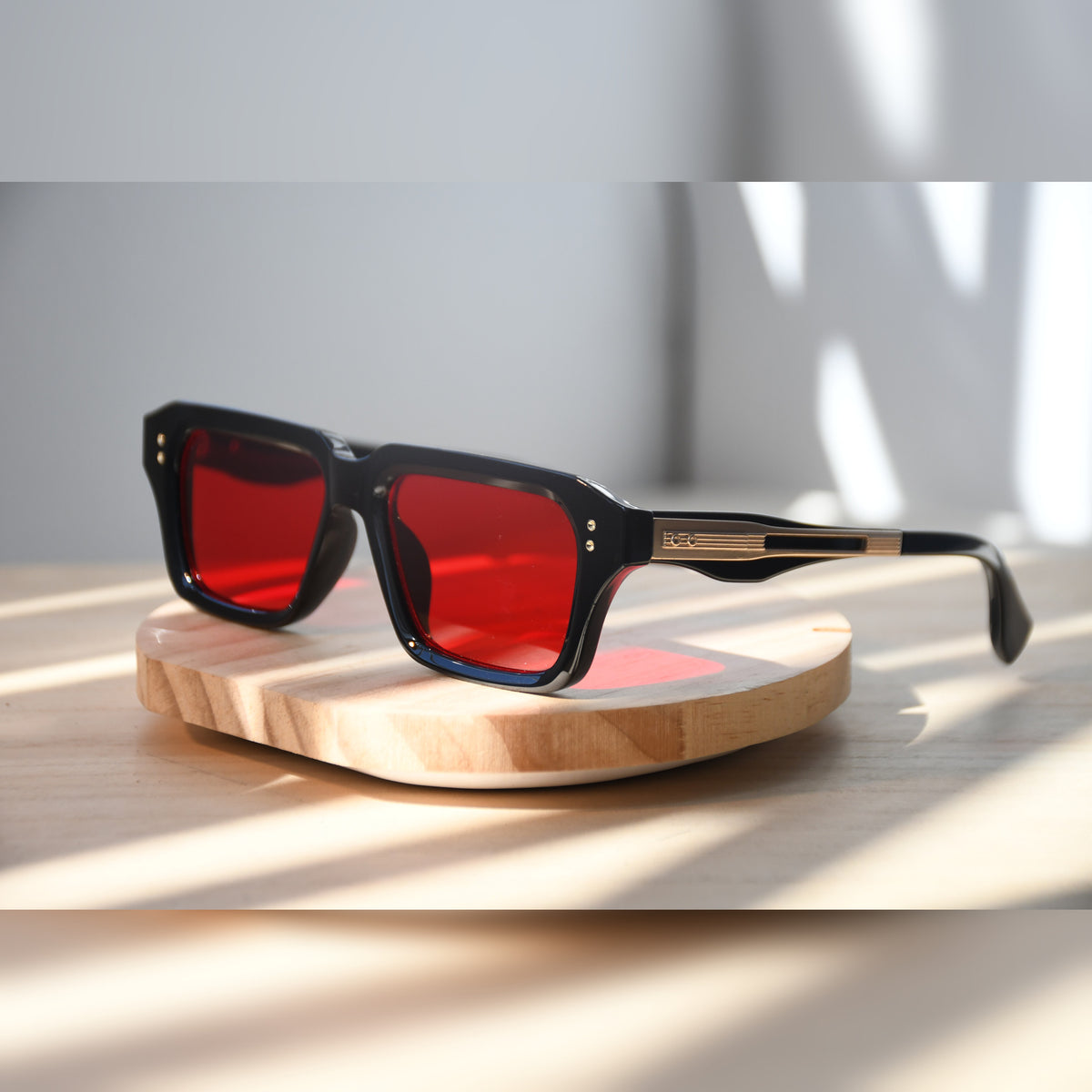 Amsterdam Square Sonnenbrille — Schwarz & Gelb