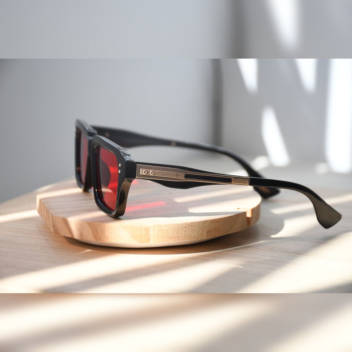 Amsterdam Square Sonnenbrille — Schwarz & Gelb