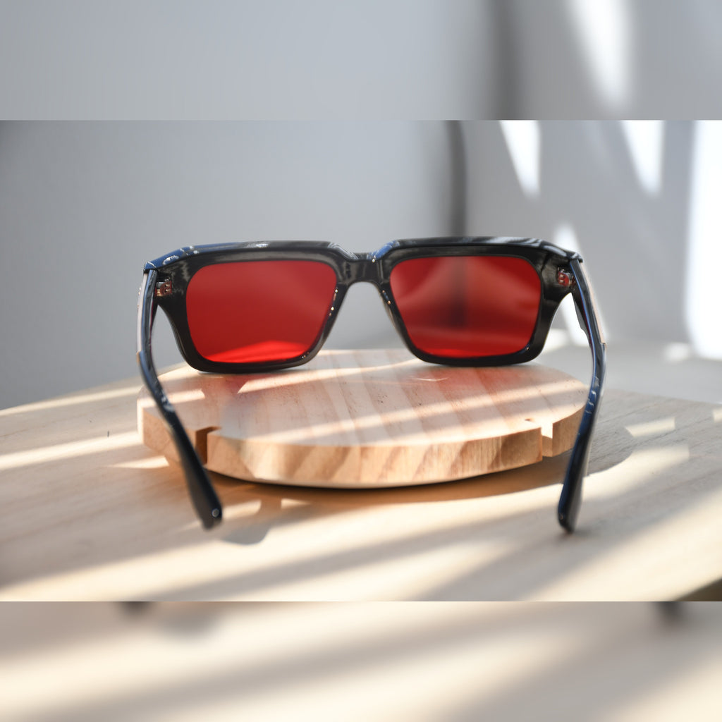 Amsterdam Square Sonnenbrille — Schwarz & Gelb