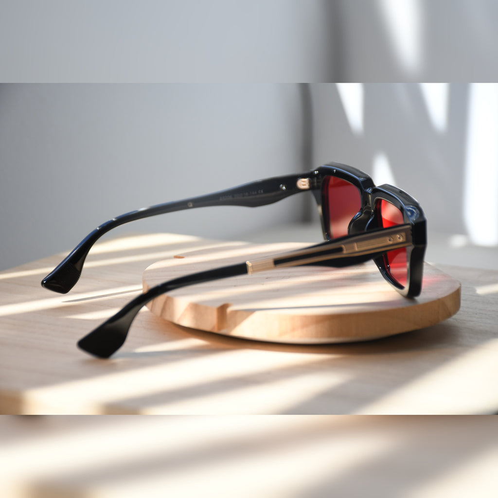 Amsterdam Square Sonnenbrille — Schwarz & Gelb
